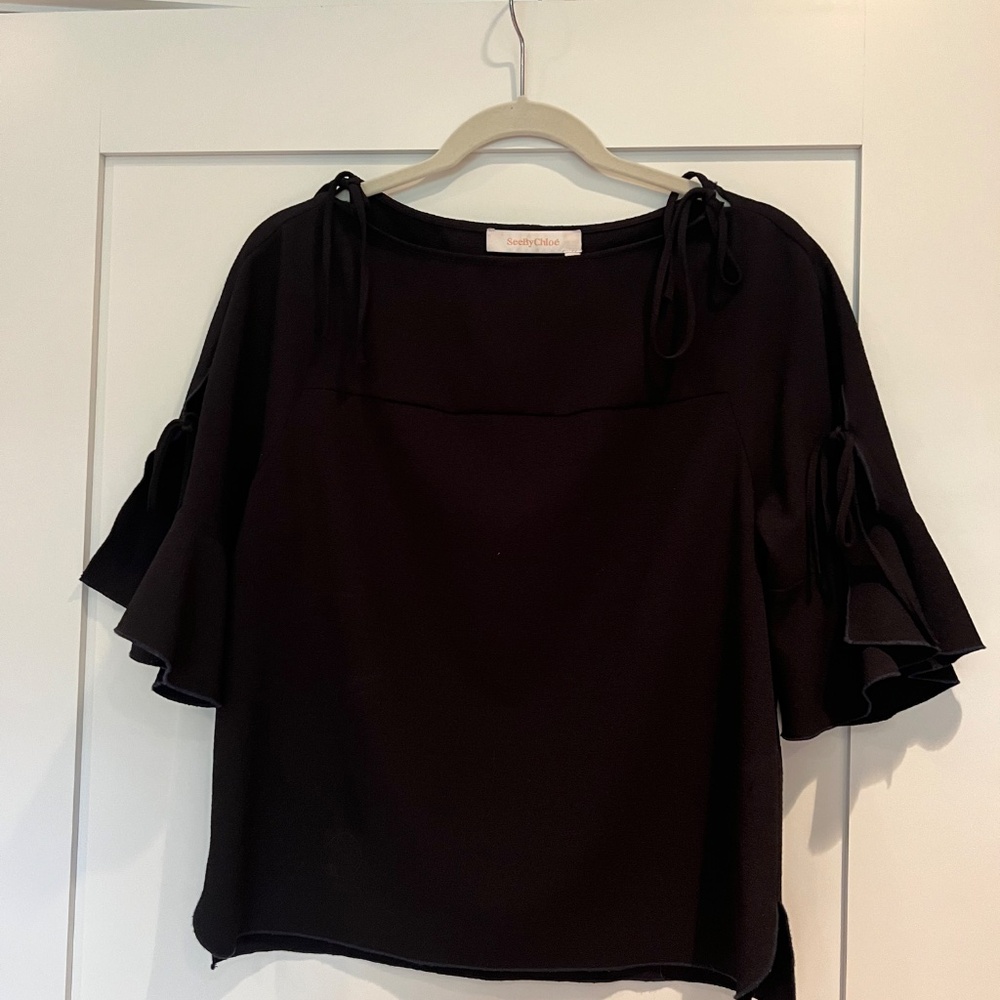 See by Chloe tie-sleeve top